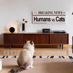 Wall Cat Scratcher for Indoor Cats - Reusable & Damage-Free Wall-Mounted Fabric Scratching, DIY for Furniture and Wall Protection (11.81''x31.50'', Humans vs Cats in a Battle)