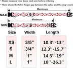 Valentines Reflective Martingale Collar for Dogs with Quick Release Buckle Cute Girl No Pull Dog Collars (Red Heart, Large)