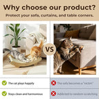 2-in-1 Natural Sisal Cat Scratcher Bed for Indoor Cats – Large Wooden Hammock Lounge Furniture with Solid Oak Frame, Easy Assembly for Large Cats Resting & Scratching