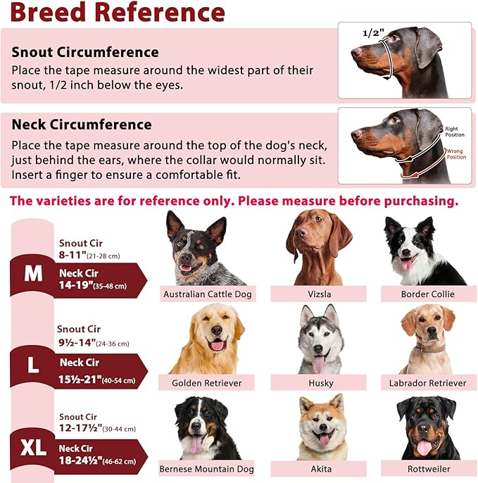 BARKLESS Soft Dog Head Collar, Patented Padded No Pull Head Halter, Training Nose Leash with Safety Link for Medium Large Dogs, Adjustable Muzzle Leash, Easy Control for Walking (L, Red)
