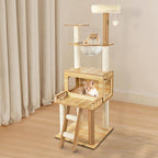 Cat Tree Tower for Indoor Cats 5-Tier Cat Tower Scratching Post Cat Climbing Frame with Climbing Steps and Swing Ball Pet Condo Cat Cage (53 * 53 * 28(cm))