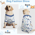 Glittme 2PACK Dog Pajamas Soft Dogs Clothes for Small Medium Dogs Elastic Cats Apparel Breathable Dog Pjs for Puppy