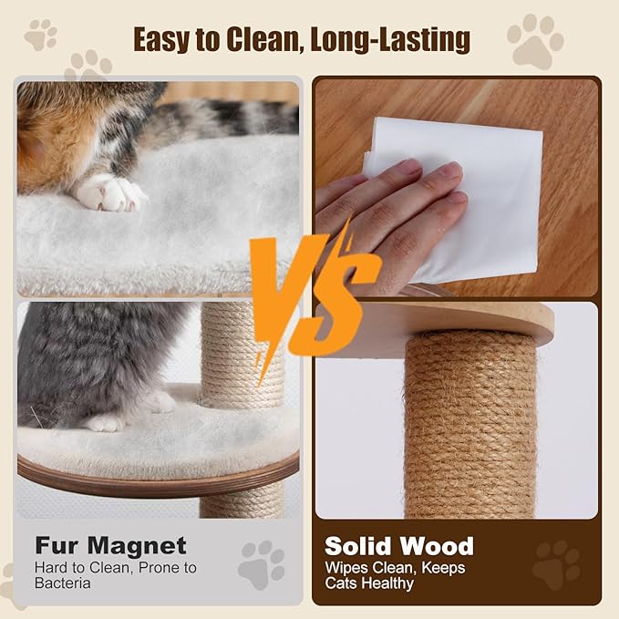 Cat Tree for Indoor Cats with Space Capsule, Multi-Level Cat Tower with Sisal Scratching Posts, 6 Level Cat Climbing Activity Center for Kittens and Adult Cats 43''