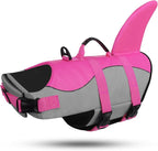 ASENKU Dog Life Jacket - Pet Safety Vest for Swimming & Boating, Shark Life Jacket with Floatation, Dog Lifesavers Swimsuits for Small Medium Large Dogs (Pink, XS)
