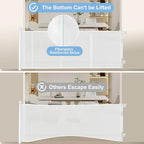 100 inches Retractable Baby Gate, 34 inches Tall Extra Wide Mesh Safety Gate for Open Floor Plans, Wide Doorways, Baby and Pet Barrier for Indoor Outdoor Use, White