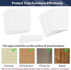 Anti Cat Scratch Furniture Protector, Transparent Self-Adhesive Couch Furniture Protectors from Cats Scratching Claws, Cat Scratch Couch Protector (17.5"X17.5")