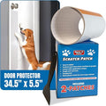 MATCH 'N PATCH Door Protector – Scratch Protectors for Pets – Transparent Shield for Pet Scratches - Self-Adhesive & Easy to Apply, Includes Application Scraper – 34.5 x 5.5 Inches, 2 Patches