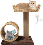 Cat Tree, L15.7*W12.2*H19.7in Cat Climbing Tower for Indoor Cats, Multi-Layer Cat Condo with Cat Nest, Cat Tunnel, Scratching Post, Holds 12kg/36.5lbs