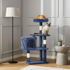 PayLessHere Cat Tree 36in Cat Tower with Cat Scratching Post, Cat Condo Stand House Furniture Kitty Activity Center with Furry Toys Cat Tree for Indoor Cats,Navy Blue