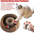 2-Pack Cat Scratcher Toy - Magic Organ Cat Scratching Board with Bell Balls for Indoor Cats Interactive Cardboard Cat Toy Scratcher Furniture Protection