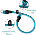 LOS ANDES Dog Slip Collar with Slidable Stopper, No Pull Choker Training Martingale Collar for Small Medium Large Dogs, Nylon, Blue, M (19 in x 10 mm)