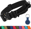 Joytale Tactical Dog Collar for X-Large Dogs with Control Handle, Heavy Duty Military Training Collar for Power Breeds, AirTag Holder Case, Quick Release Metal Buckle, Soft Padded, XL, Black