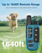 Shock Collar for Dogs, IP67 Waterproof Dog Training Collar with Remote Control, 3 Modes: Beep, Vibration, Safe Static, Rechargeable Adjustable for 15-110lbs Medium Large Dogs