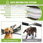GUTINNEEN Large Outdoor Dog House Heated Dog House for Outside Insulated Weatherproof Dog Shelter with Heated Pad, Insulated All-Round Thermal Liner, Chew-Proof Metal Frame for Large Breed