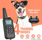 FunniPets Dog Training Collar 3 Pack - 2600Ft Dog Shock Collar with Remote Control Waterproof E Collar for Dogs Training with Beep Vibration Shock Flashlight (3 Pack, 2 Green+Black)