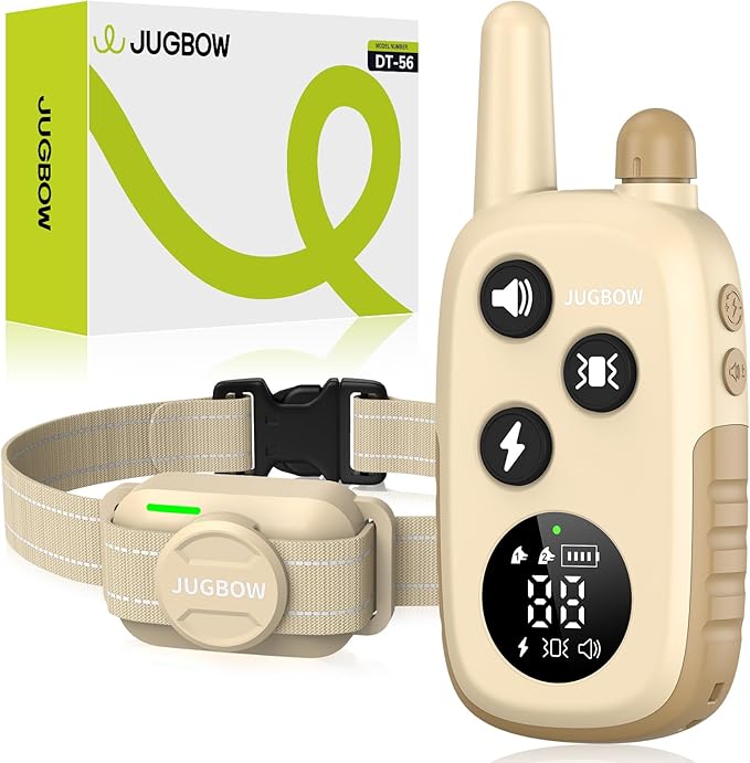 Jugbow Dog Training Collar - 4200FT Dog Shock Collar with Remote for Large Medium Small Dogs, Rechargeable Waterproof IPX8 E Collars with Beep (1-3) Vibration(1-3) Safe Static(0-99)