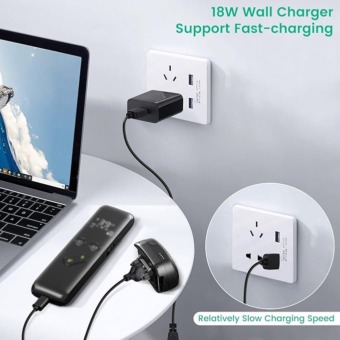 Dog Training Collar Charger for Delupet and for Yawpet Shock Collar Magnetic Charging Cable, with 18W Fast-Charging Power Adapter
