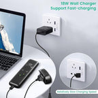Dog Training Collar Charger for Delupet and for Yawpet Shock Collar Magnetic Charging Cable, with 18W Fast-Charging Power Adapter