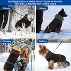 Doglay Dog Coat, Waterproof Dog Jacket Pet Winter Coat for Cold Weather with Thicken Furry Collar, Reflective Puppy Winter Jacket Warm Fleece Lining for Small Medium Large Pets