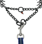 Herm Sprenger Black Stainless Steel Dog Prong Collar with Easy On Assembly Chain Professional Training Pinch Collar for Small Medium Large Dogs Made in Germany (24in x 3.2mm (Neck Size up to 19in))