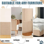 Abbylike 2 Pcs Cat Scratch Furniture Protector 118 x 15.8 in Trimmable Self-Adhesive Couch Protector Cat Scratcher Mat DIY Anti Scratch Pad Covering Climb Mat for Towers Replacement Pad(Khaki)