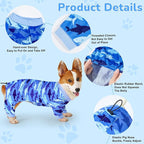 Glittme 2PACK Dog Pajamas Soft Dogs Clothes for Small Medium Dogs Elastic Cats Apparel Breathable Dog Pjs for Puppy