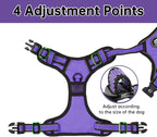 NESTROAD No Pull Dog Harness,Adjustable Oxford Dog Vest Harness with Leash,Reflective No-Choke Pet Harness with Easy Control Soft Handle for Small Dogs(Small,Purple)