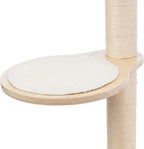 Trixie Mateo Wall Mounted Cat Tree – Jute & Plush Wall System with Hammock, Condo & Platforms – Compact Cat Furniture for Indoor Cats – Natural/White, 25.59" x 21.65" x 54.33"