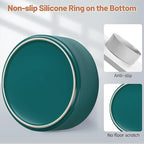 Large Dog Bowls, Non Slip Heavy Ceramic Dog Food and Water Bowl with White Silicone Base, 2 Pack Pet Feeding Bowls for Medium Big and Giant Dogs (Grey+Green, 8 Inches)