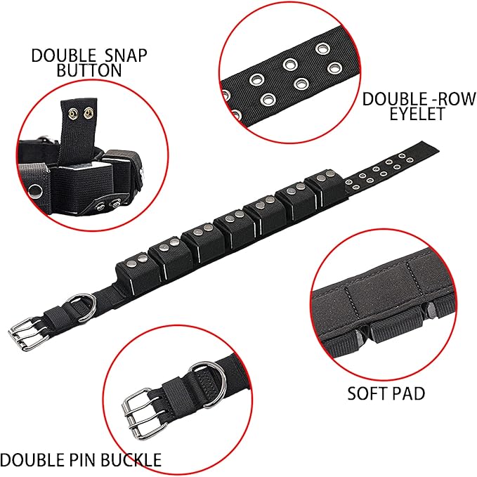 Tactical Weighted Dog Collar - Weights for Training & Exercise - Free Weights, Small, Medium, Large Dogs