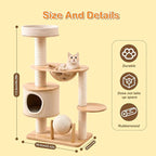 Generic Handwoven Tower Baskets Wear Resist Unique Nest Jumping Platform Breathable Pet Supplies Climbing Frame