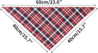 Segarty 10 Pack Dog Bandanas Triangle, 22.8"x15.7" Washable Plaid Bibs Accessories Bulk for Small Medium Dogs Cats Large Puppy, Adjustable Pet Scarf Reversible Boy Pets Birthday Kerchief