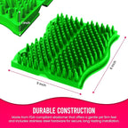 The Original ScratchnAll Animal Scratch Pad, Flexible Acupressure Nubs & Interlocking Design, Very Durable & All-Weather, Great for Domestic, Barnyard and Zoo Animals - USA Made, Lime Green
