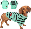 Dog Shirts for Medium Dogs, Striped T-Shirts Dog Vest Pet Apparel Tee Shirts Spring Summer Suitable for Small and Medium Large Pets French Bulldog Bichon, Turquoise M