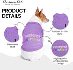 Parisian Pet Dog Shirt – 100% Cotton Shirts for Large Dogs – Sleeveless Pampered Poochie Puppy Clothes – Lightweight and Breathable Dog Apparel – Funny Dogs Clothes - Stretchy Pet T Shirts