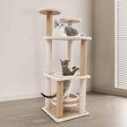 5-Tier Large Cat Tree Condo with Scratching Posts & Play Ball, Cats Tree Tower Cat Shelves Cat Towers House for Indoor Cats with Jump Platform Ideal Cat's Climbing Frame & Playhouse