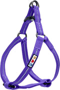 Pawtitas Recycled Reflective Step-in Dog Harness – Adjustable No-Pull Vest for Puppies to Seniors, Safe & Comfortable S Purple