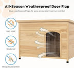 Large Solid Wooden Dog House,Suitable for Both Indoor and Outdoor, Suitable for Large Dogs and Animals of The Following Size, Easy to Clean,Can DIY,45.75" W x 31.25" D x 32.5" H