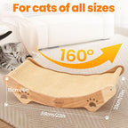 KEDAO Sisal Cat Scratcher Bed Scratching Posts for Indoor Cats Hammock Adults Kitty Curls Cat Scratcher Wooden Cats Furniture Scratching Pad