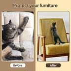 Cat Scratch Furniture Protector - Thicken PVC 118.11"*15.75 Couch Protector from Claws Single-Sided Anti Scratching Tape - Cat Couch Corner Protector - Pet Tape for Furniture for Door Wall
