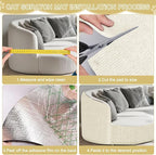 Cat Scratching Mat, 118.5"x15.9" Trimmable Self-Adhesive Cat Scratch Carpet,Couch Protector from Cats Claw, Furniture Corner Protectors for Cats,Indoor Furniture Protection for Chair,Wall,Sofa(White)