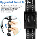 BARKLESS Soft Dog Head Collar, Patented Padded No Pull Head Halter, Training Nose Leash with Safety Link for Medium Large Dogs, Adjustable Muzzle Leash, Easy Control for Walking(Black, M)