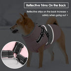 SUNFURA Small Dog Coat with Harness Built in, Warm Dog Jacket Winter with Zipper On Back, Waterproof Pet Snow Jacket Snowsuit Pet Sweater Clothes for Puppy, Pink XS