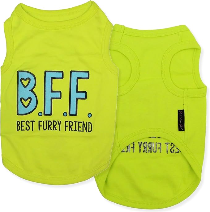Parisian Pet Dog Shirt – 100% Cotton Shirts for Medium Dogs – Sleeveless Puppy Clothes – Lightweight Pet Apparel – Breathable Soft Dog Clothes and Tank Tops - Stretchy Funny T Shirts for Dogs
