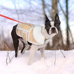 Namsan Medium-Large Dog Coat for Winter, Fleece Dog Jackets with Leash Hole Large Breeds, Warm Doggie Coats for Medium Dogs, Dogs Vest with Adjustable Magic Tape, Easy to Wear, L