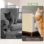 Cat Scratch Couch Furniture Protector, Self-Adhesive & Cuttable Furniture Scratch Protector Pad, Wear-Resistant Wall & Sofa Guard, Multi-Functional Cat Scratcher Khaki