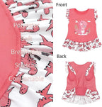 XPUDAC 4 Pack Dog Dresses Cute Printed Puppy Clothes for Small Dogs Girl Chihuahua Doggie Outfits Tank Top Vest Dresses Cat Apparel, Large(Chest-21)