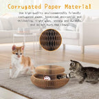 Kitty Kurlz Magic Organ Cat Scratcher Toys for Indoor, 2 Pack Twisty Paws Kitten Toy Cardboard Scratching Pads for Claw Grinding Interactive Mental Physical Exercise