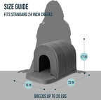 Orthopedic Dog House 2.0 - Outdoor Waterproof Dog Shelter w/Porch - Scratch Proof Indoor Pet House w/Egg-Crate Foam - Ideal for Small Breeds & Fits 24-Inch Crate - 23"x16", Charcoal
