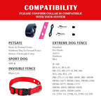 3/4 Inch Dog Shock Collar Replacement Strap with 2 Holes - Compatible with Most Brands of Ecollar Dog Fences and Training Collars, Red